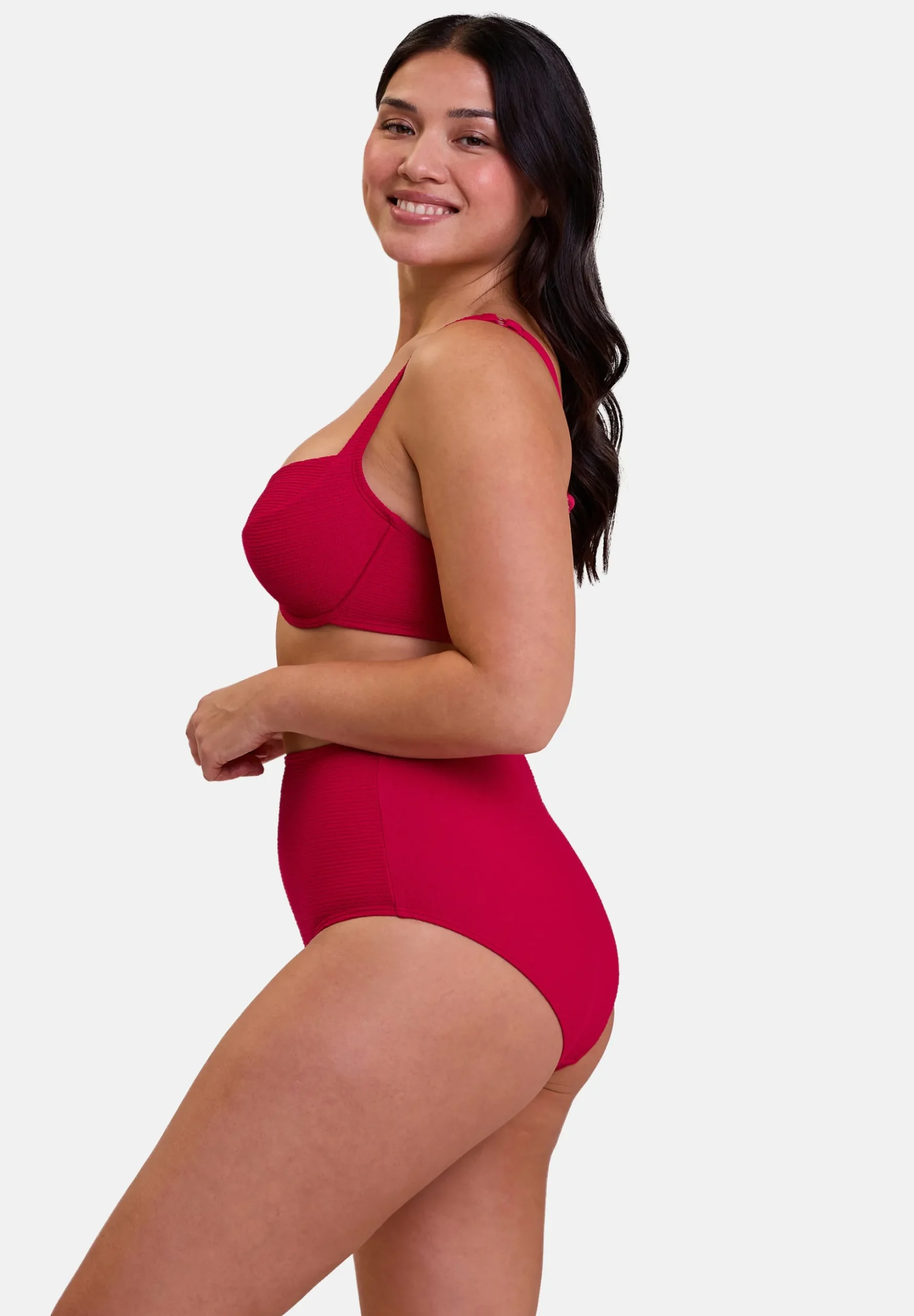 High waisted bikini medium Briefs Glamorous Textured