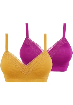 Pack of 2 wireless bralettes Agathe